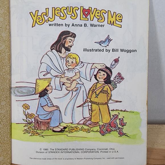 VINTAGE 2 Little Golden Books: Yes! Jesus Loves Me & Animal Daddies (hardback) - Picture 2 of 6